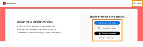Acrobat online sign in .